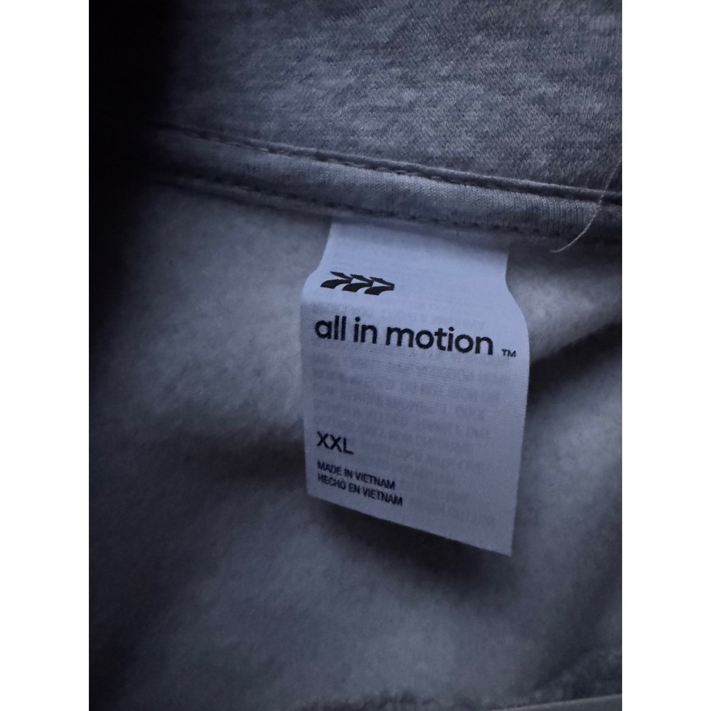 All In Motion Womens Active Comfort 1/2 Zip Sweatshirt Heathered Gray XXL NEW - Picture 3 of 11